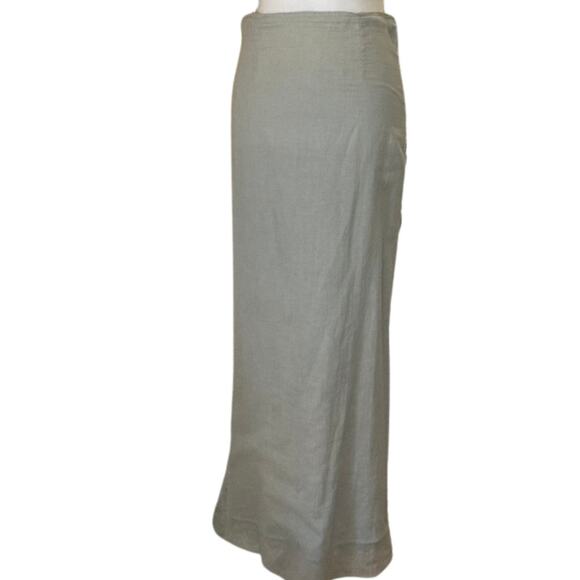 Vintage Y2K rbyme Gray Ruched Back Maxi Skirt – Double Layer Cotton XS - Picture 2 of 6
